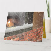 クリスマスカード (窓辺のキャンドル) KAART (Voorkant)