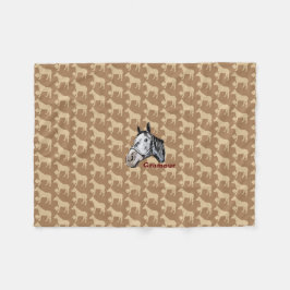 ケイメイ牧場　グラマーちゃん シルエット＆顔出し FLEECE DEKEN