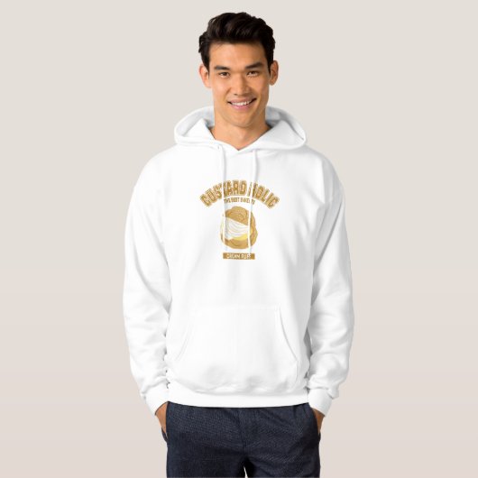シュークリーム(生クリーム) (カレッジ風イラスト) HOODIE (Voorkant volledig)
