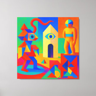 ジオメトリ脳汁とトラぺゾイド幻視 CANVAS AFDRUK