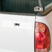 スズメバチ グッズ 蜂 hornet; yellow jacket; wasp 切り絵 bumpersticker (Op Truck)