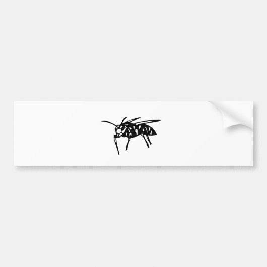 スズメバチ グッズ 蜂 hornet; yellow jacket; wasp 切り絵 bumpersticker (Voorkant)