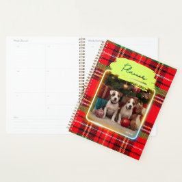 チェック柄がかわいいジャックラッセルテリアの子犬たちとクリスマス♡  PLANNER