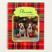 チェック柄がかわいいジャックラッセルテリアの子犬たちとクリスマス♡  PLANNER (Voorkant)