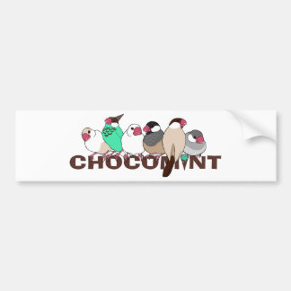 チョコミント　文鳥 BUMPERSTICKER
