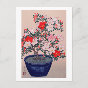 ツ ツ 盆 栽, 小の Bonsai Azalea Koson, Ukiyo-e Briefkaart