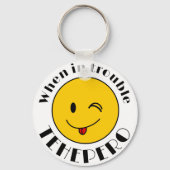 テヘペロちゃんマーク(L) キーホルダー SLEUTELHANGER (Voorkant)