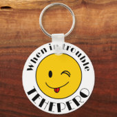 テヘペロちゃんマーク(L) キーホルダー SLEUTELHANGER (Voorkant)