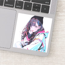 ニット帽JKシール|寿司娘 Seal GenerativeAI