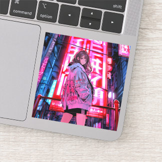ネオンJKシール Seal｜寿司娘 GenerativeAI Sticker