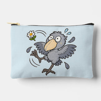 ハシビロコウ 花が飛んで慌てる 水色 ETUI