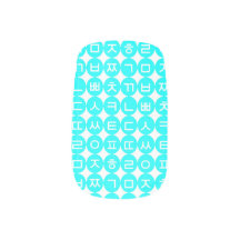 ハングル子音　空色とピンク