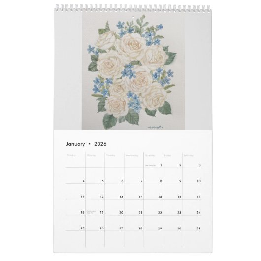 バラとお花のカレンダー KALENDER (Jan 2026)