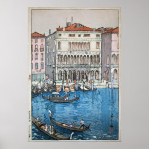ベ ス, Venetië, Hiroshi Yoshida, Woodcut Poster