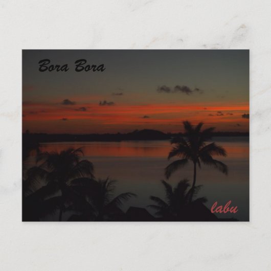 ボ ラ ラ 島 BRIEFKAART (Voorkant)