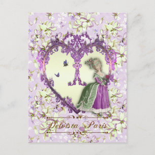 マリーアンワ ネ ッ ト の ポ ス ト カ ー ド 絵 葉 書 紫ト BRIEFKAART