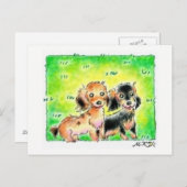 ミニチュアダック ス フ ン ト ち ゃ んvoordrachtshalve briefkaart (Voorkant / Achterkant)