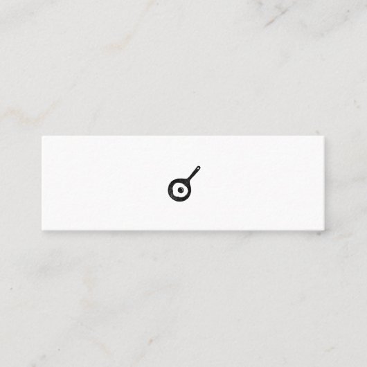 ミニマムでシンプルな名刺　ビジネスカード　目玉焼き MINI VISITEKAARTJE (Voorkant)