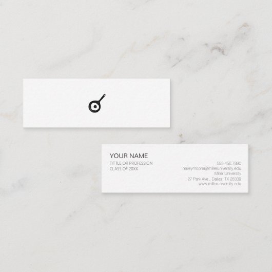 ミニマムでシンプルな名刺　ビジネスカード　目玉焼き MINI VISITEKAARTJE (Voorkant / Achterkant)