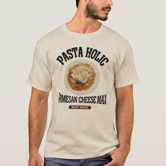 ミートソースパスタ(粉チーズ)(ビンテージ風) T-SHIRT (Voorkant)