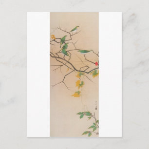 メ ジ ロ, 速 御 舟, Japans-wit-oog, Gyoshhet, Japan Art Briefkaart