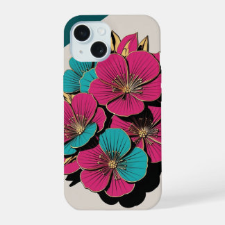 モダン牡丹デザイン iPhone 15 HOESJE