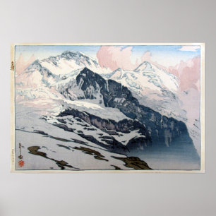 ユ ン フ ウ, Jungfrau, Hiroshi Yoshida, Woodcut Poster