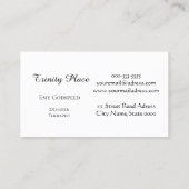 レオパードと宇宙のデザイン VISITEKAARTJE (Achterkant)