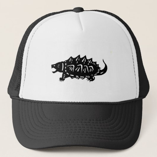 ワニガメ 亀 切り絵 alligator snapping turtle, macroclemys trucker pet (Voorkant)
