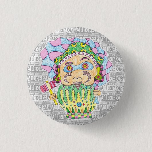 七福神/大黒天 缶バッジ RONDE BUTTON 3,2 CM (Voorkant)