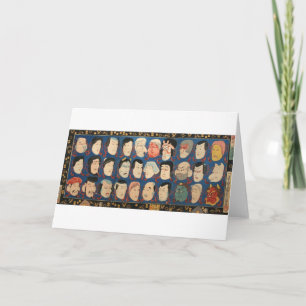 三十のお面, 国芳 30 Maskers, Kuniyoshi, ukiyo-E Kaart