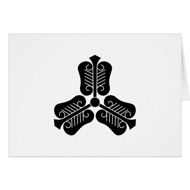 三 つ 唐 団 扇 (Devant horizontal)