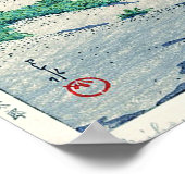 三 保 松 原, Pine Beach at Miho, Hasui Kawase Poster (Hoek)