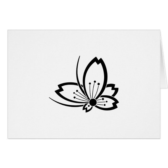 中 陰 桜 飛 び 蝶 (Devant horizontal)