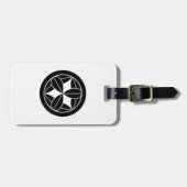 丸に九枚笹 BAGAGELABEL (Voorkant horizontaal)