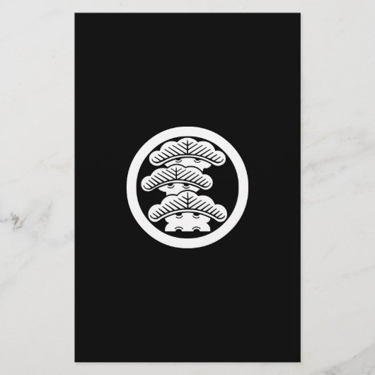 丸に左三階松 BRIEFPAPIER (Voorkant)