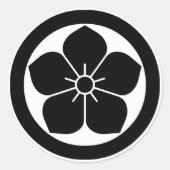 丸に桔梗 RONDE STICKER (Voorkant)