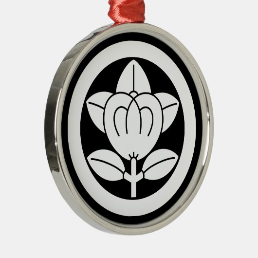 丸に橘（六つ割り作図） METALEN ORNAMENT (Rechts)