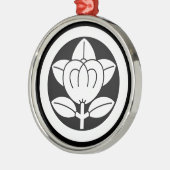 丸に橘(六つ割り作図) METALEN ORNAMENT (Links)