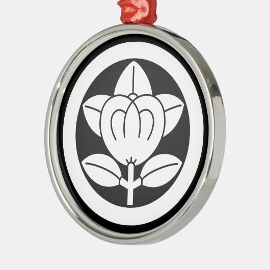 丸に橘（六つ割り作図） METALEN ORNAMENT (Links)