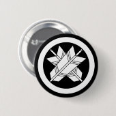 丸に違い矢 RONDE BUTTON 5,7 CM (Voorkant /achterkant)