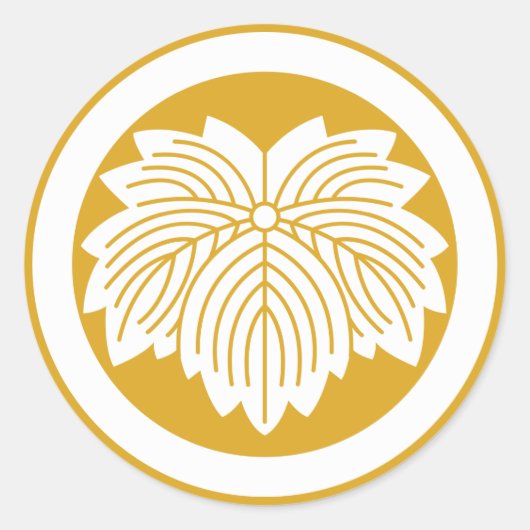 丸に鬼蔦 RONDE STICKER (Voorkant)