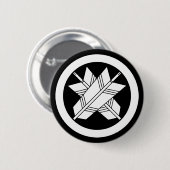 丸 に い 矢 RONDE BUTTON 5,7 CM (Voorkant /achterkant)