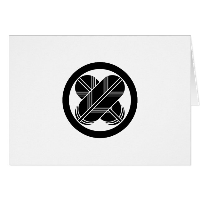 丸 に 違 い 鷹 の 羽 (Devant horizontal)