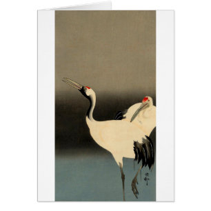 丹 頂 鶴, 邨 Grues à couronne rouge, Koson, Ukiyo-e