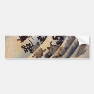 亀, 北 斎 Turtles, Hokusai, Ukiyo-e Bumpersticker