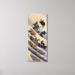 亀, 北 斎 Turtles, Hokusai, Ukiyo-e Canvas Afdruk