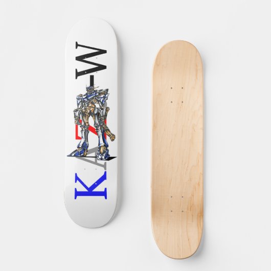 作品番号00009 「有機的細部のロボット」 SKATEBOARD (Voorkant)