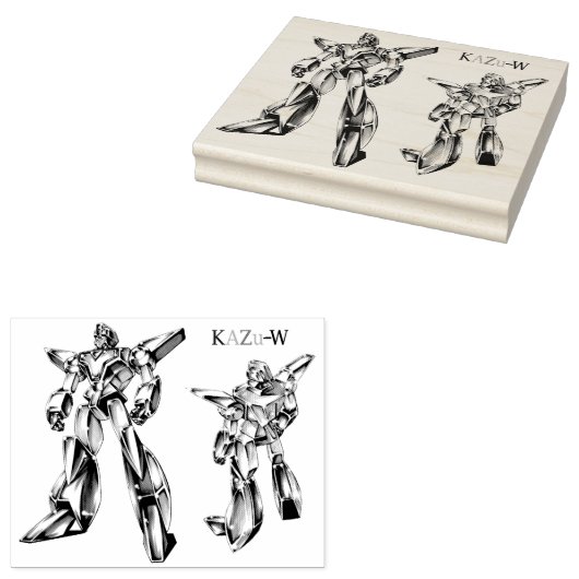 作品番号00012　「ヒーローロボ基本体」 	RUBBERSTEMPEL (Gestempeld)