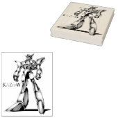 作品番号00016　「エース　ロボ　(Ace　Robot)」 Rubberstempel (Gestempeld)